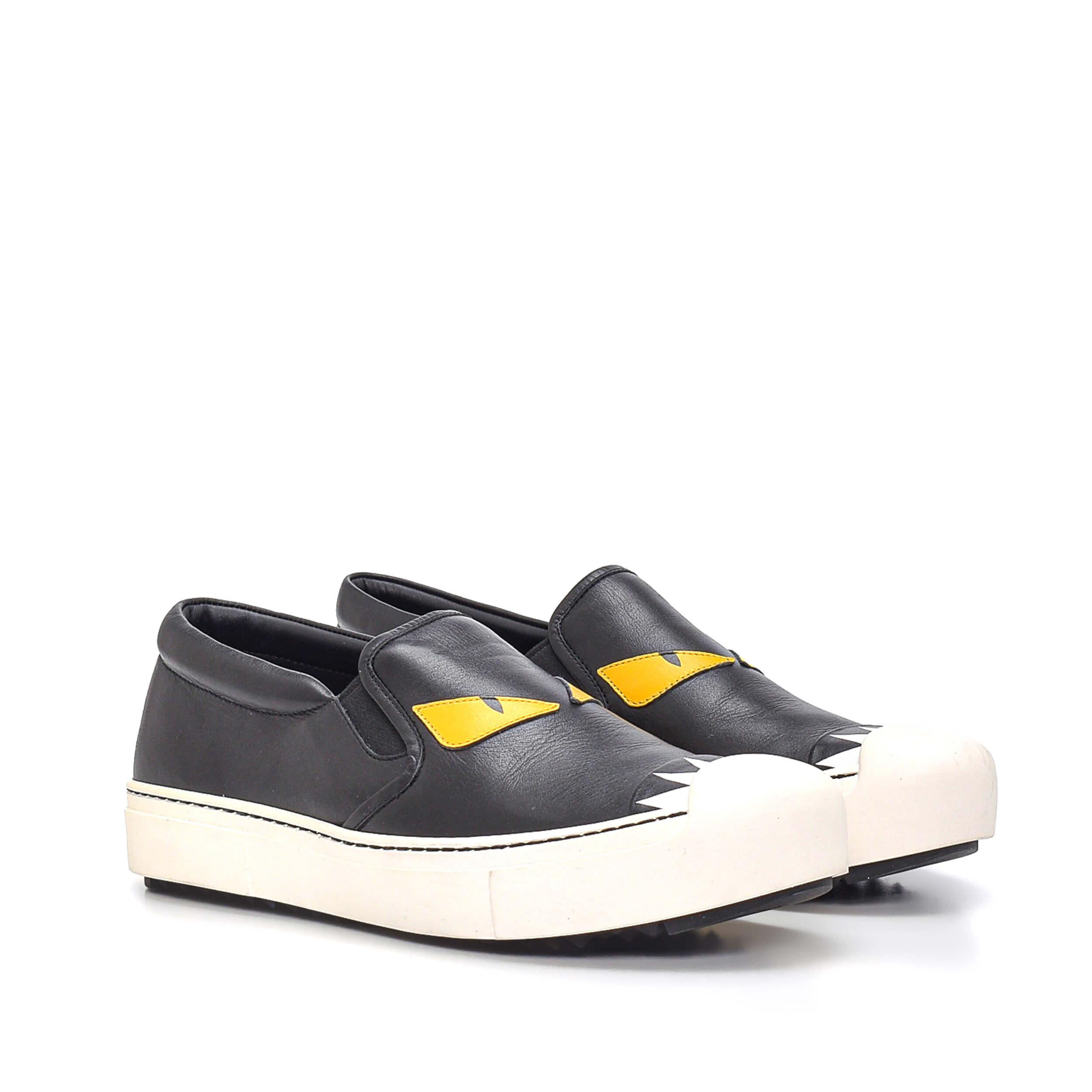 Fendi - Black Monster Leather Loafer ||38 